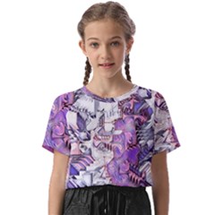 Blooming Lilacs Spring Garden Abstract Kids  Basic Tee by CrypticFragmentsDesign