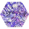 Weeping Wisteria Fantasy Gardens Pastel Abstract Wooden Puzzle Hexagon View1