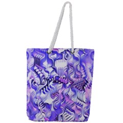 Weeping Wisteria Fantasy Gardens Pastel Abstract Full Print Rope Handle Tote (large)