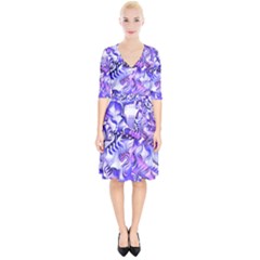 Weeping Wisteria Fantasy Gardens Pastel Abstract Wrap Up Cocktail Dress by CrypticFragmentsDesign