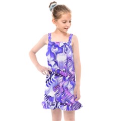 Weeping Wisteria Fantasy Gardens Pastel Abstract Kids  Overall Dress by CrypticFragmentsDesign