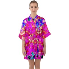 Newdesign Half Sleeve Satin Kimono 