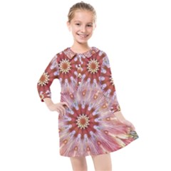 Pink Beauty 1 Kids  Quarter Sleeve Shirt Dress by LW41021