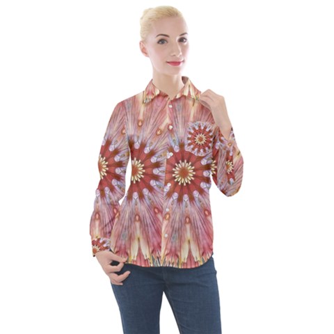 Pink Beauty 1 Women s Long Sleeve Pocket Shirt by LW41021