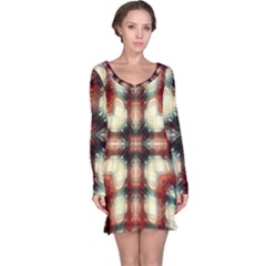 Royal Plaid  Long Sleeve Nightdress by LW41021