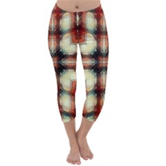 Royal Plaid  Capri Winter Leggings  by LW41021