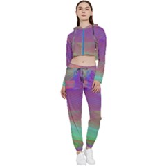 Color Winds Cropped Zip Up Lounge Set by LW41021