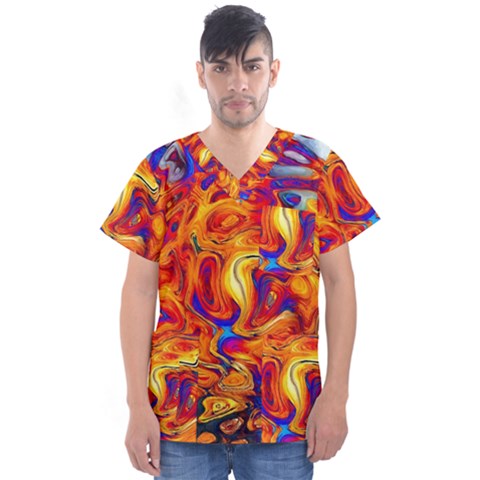 Sun & Water Men s V-neck Scrub Top by LW41021