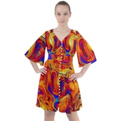 Sun & Water Boho Button Up Dress by LW41021