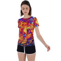 Sun & Water Back Circle Cutout Sports Tee