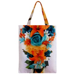 Spring Flowers Zipper Classic Tote Bag by LW41021