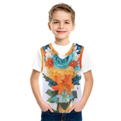 Spring Flowers Kids  Basketball Tank Top by LW41021