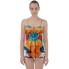 Spring Flowers Babydoll Tankini Set by LW41021