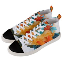 Spring Flowers Men s Mid-top Canvas Sneakers by LW41021