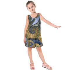 Sea Of Wonder Kids  Sleeveless Dress by LW41021