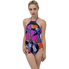 Abstract  Go With The Flow One Piece Swimsuit by LW41021