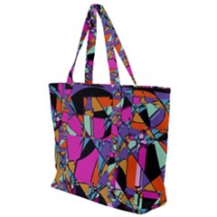 Abstract  Zip Up Canvas Bag by LW41021