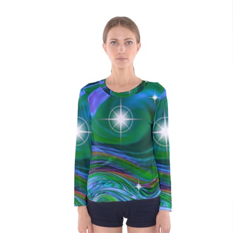 Night Sky Women s Long Sleeve Tee by LW41021