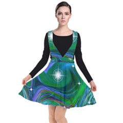 Night Sky Plunge Pinafore Dress