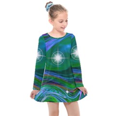 Night Sky Kids  Long Sleeve Dress