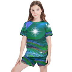 Night Sky Kids  Tee And Sports Shorts Set by LW41021