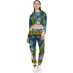 Jungle Lion Cropped Zip Up Lounge Set by LW41021