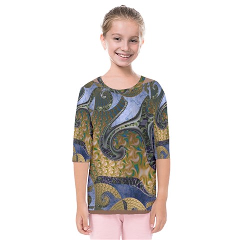 Sea Of Wonder Kids  Quarter Sleeve Raglan Tee by LW41021