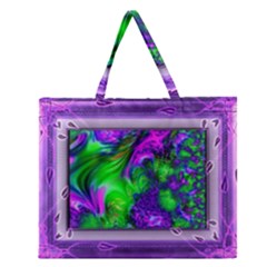 Feathery Winds Zipper Large Tote Bag