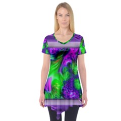 Feathery Winds Short Sleeve Tunic  by LW41021