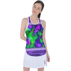 Feathery Winds Racer Back Mesh Tank Top by LW41021