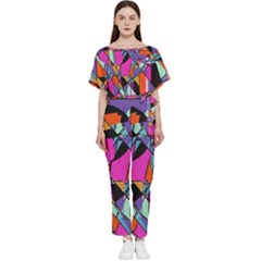 Abstract Batwing Lightweight Jumpsuit by LW41021