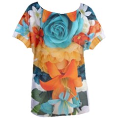 Spring Flowers Women s Oversized Tee by LW41021