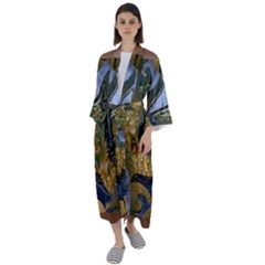 Sea Of Wonder Maxi Satin Kimono by LW41021
