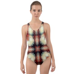 Royal Plaid Cut-out Back One Piece Swimsuit by LW41021