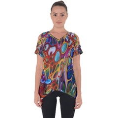 Colored Summer Cut Out Side Drop Tee by Galinka