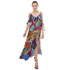 Colored Summer Maxi Chiffon Cover Up Dress by Galinka