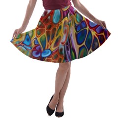 Colored Summer A-line Skater Skirt by Galinka