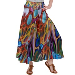 Colored Summer Satin Palazzo Pants by Galinka