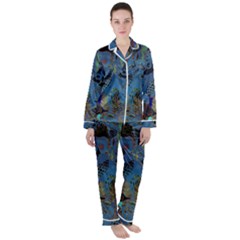 Undersea Satin Long Sleeve Pajamas Set