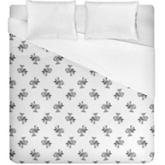 Black And White Sketchy Birds Motif Pattern Duvet Cover (king Size) by dflcprintsclothing