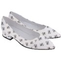 Black And White Sketchy Birds Motif Pattern Women s Block Heels  View3