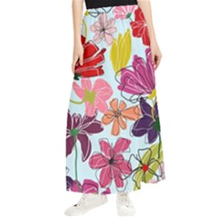 Flower Pattern Maxi Chiffon Skirt by Galinka