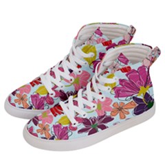 Flower Pattern Women s Hi-top Skate Sneakers by Galinka