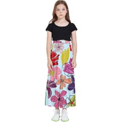 Flower Pattern Kids  Skirt by Galinka