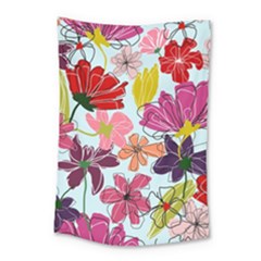 Flower Pattern Small Tapestry by Galinka