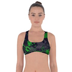 Cyber Camo Got No Strings Sports Bra by MRNStudios