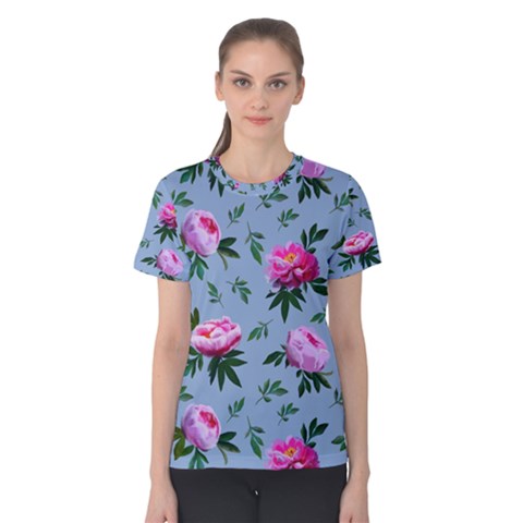 Delicate Peonies Women s Cotton Tee by SychEva