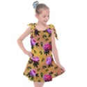 Delicate Peonies Kids  Tie Up Tunic Dress View1