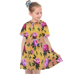 Delicate Peonies Kids  Sailor Dress by SychEva