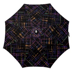 Criss-cross Pattern (multi-colored) Straight Umbrellas by LyleHatchDesign
